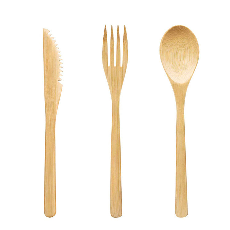 Bamboo & Stainless-Steel Cutlery Set