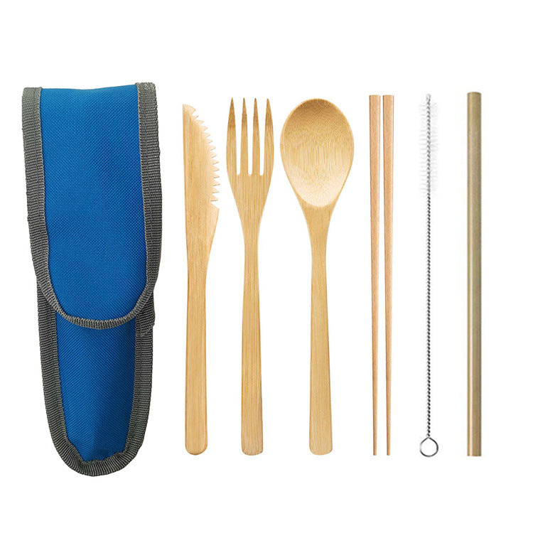 Bamboo & Stainless-Steel Cutlery Set