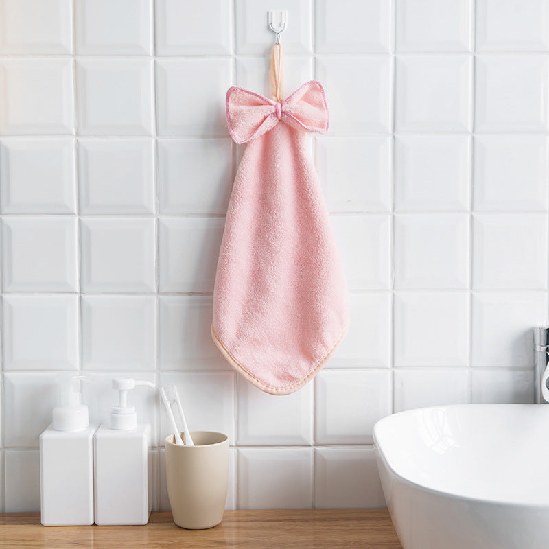 Coral Fleece Hanging Dish Towel