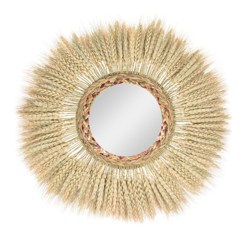 Rattan Wall Hanging Mirror Decoration