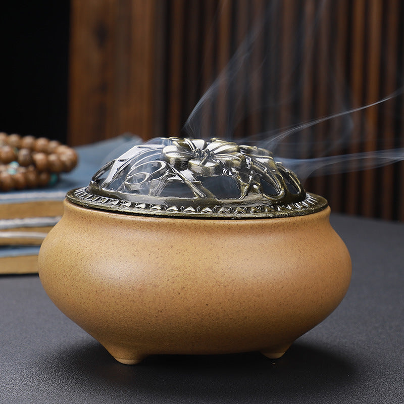 Ceramic Buddha Incense Burner