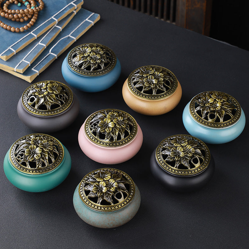 Ceramic Buddha Incense Burner