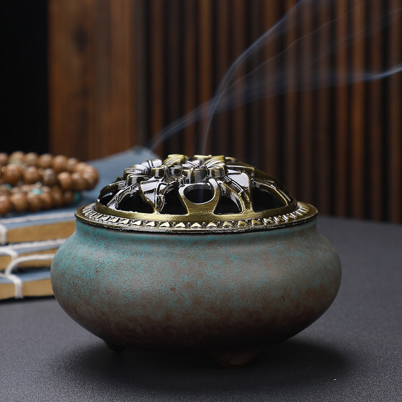 Ceramic Buddha Incense Burner
