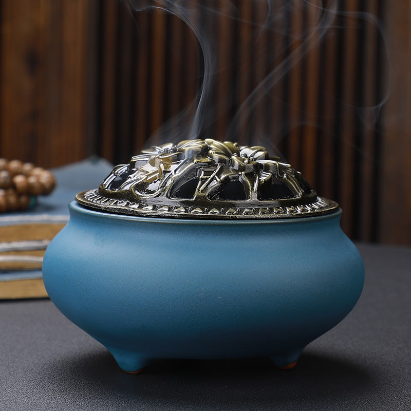Ceramic Buddha Incense Burner