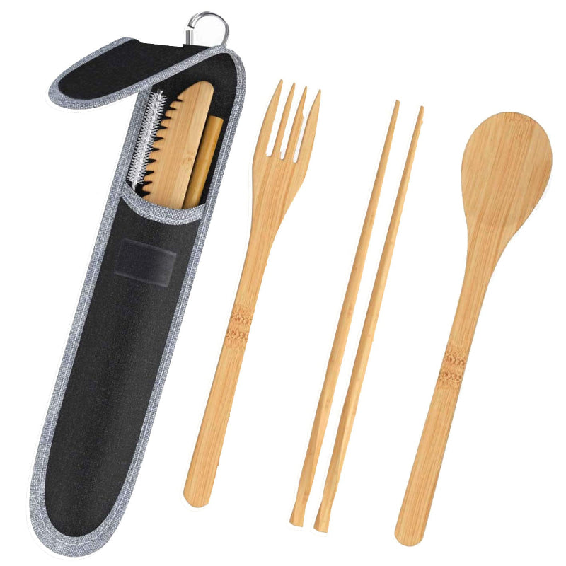 Bamboo & Stainless-Steel Cutlery Set