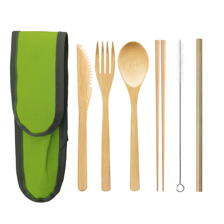 Bamboo & Stainless-Steel Cutlery Set