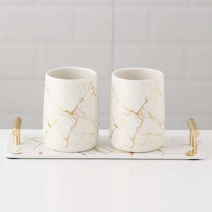 Ceramic Bathroom Wash & Rinse Cup