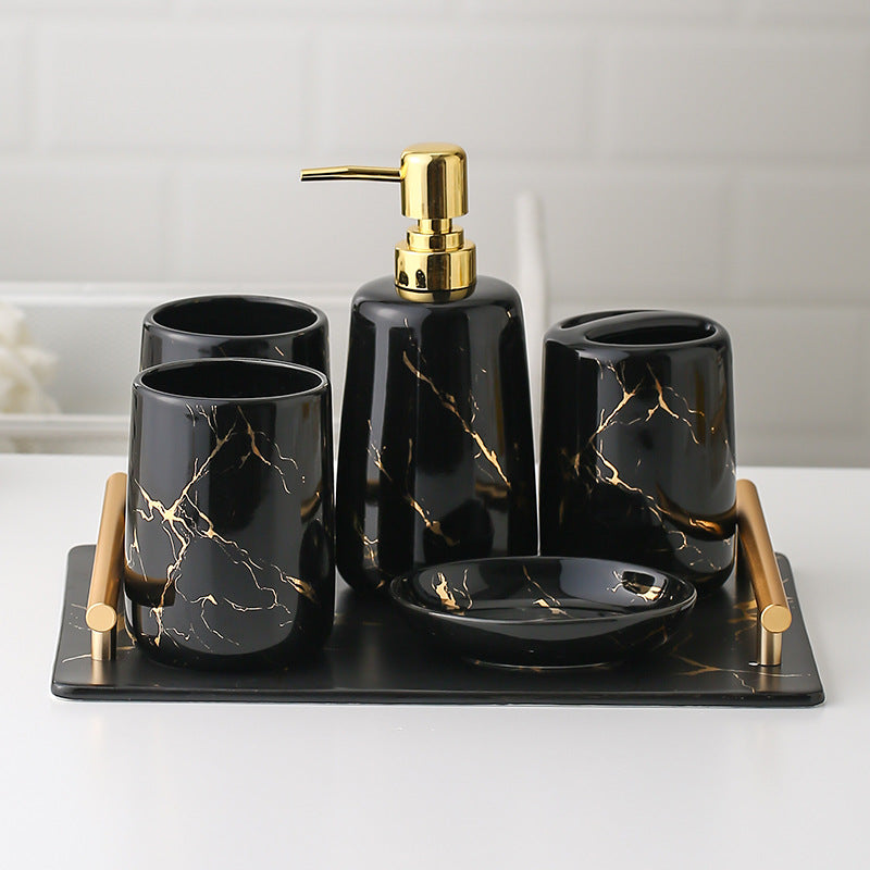 Ceramic Bathroom Wash & Rinse Cup