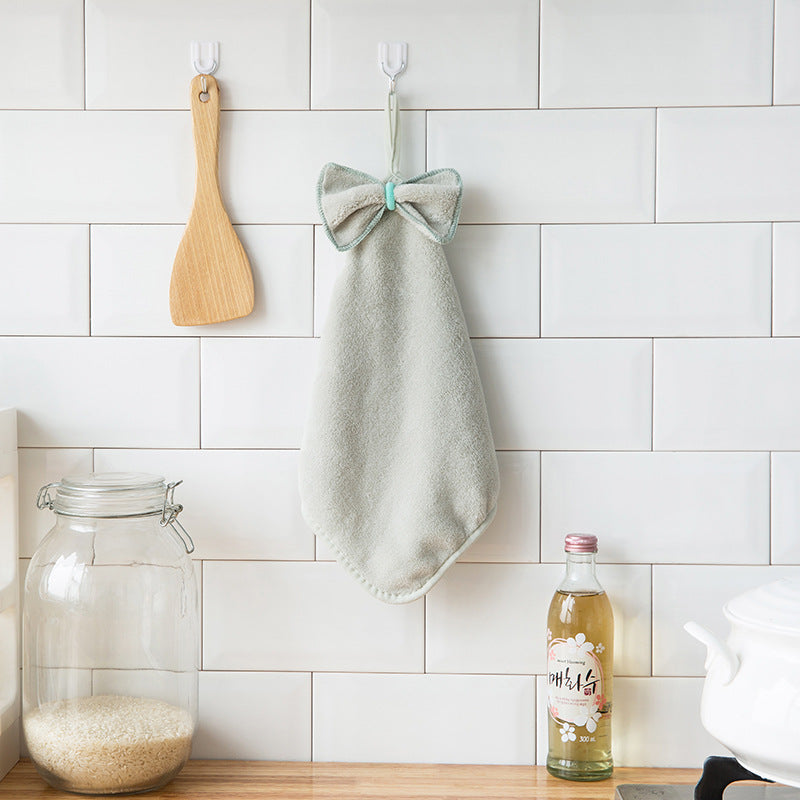 Coral Fleece Hanging Dish Towel