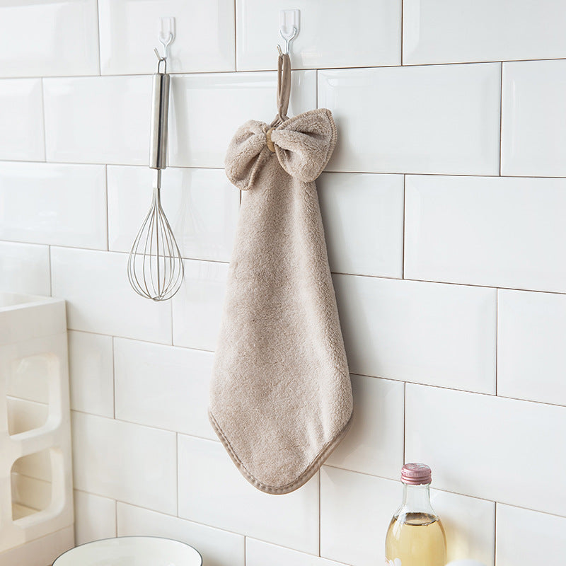 Coral Fleece Hanging Dish Towel