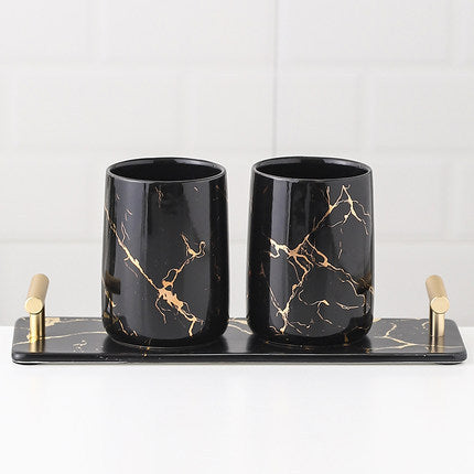 Ceramic Bathroom Wash & Rinse Cup