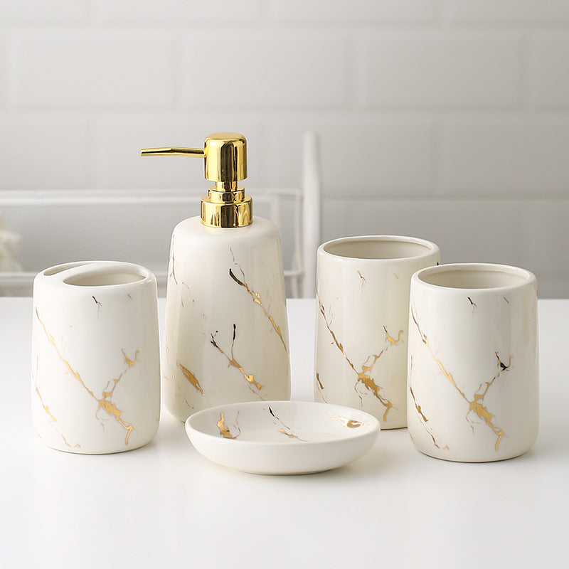 Ceramic Bathroom Wash & Rinse Cup