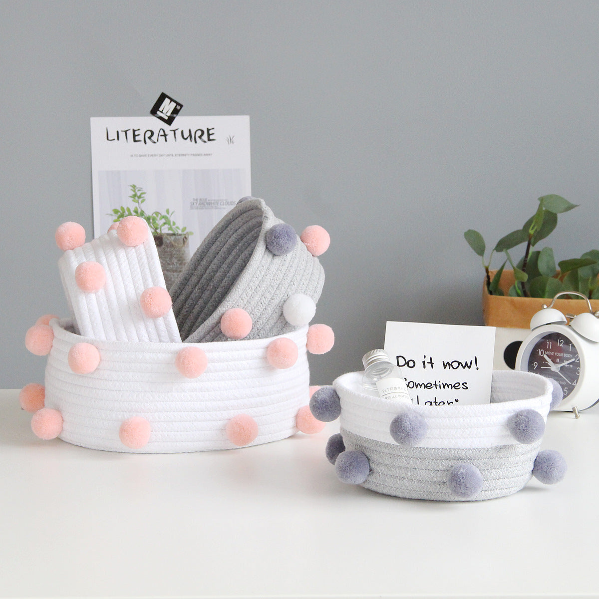 Wool Ball Cotton Storage Basket