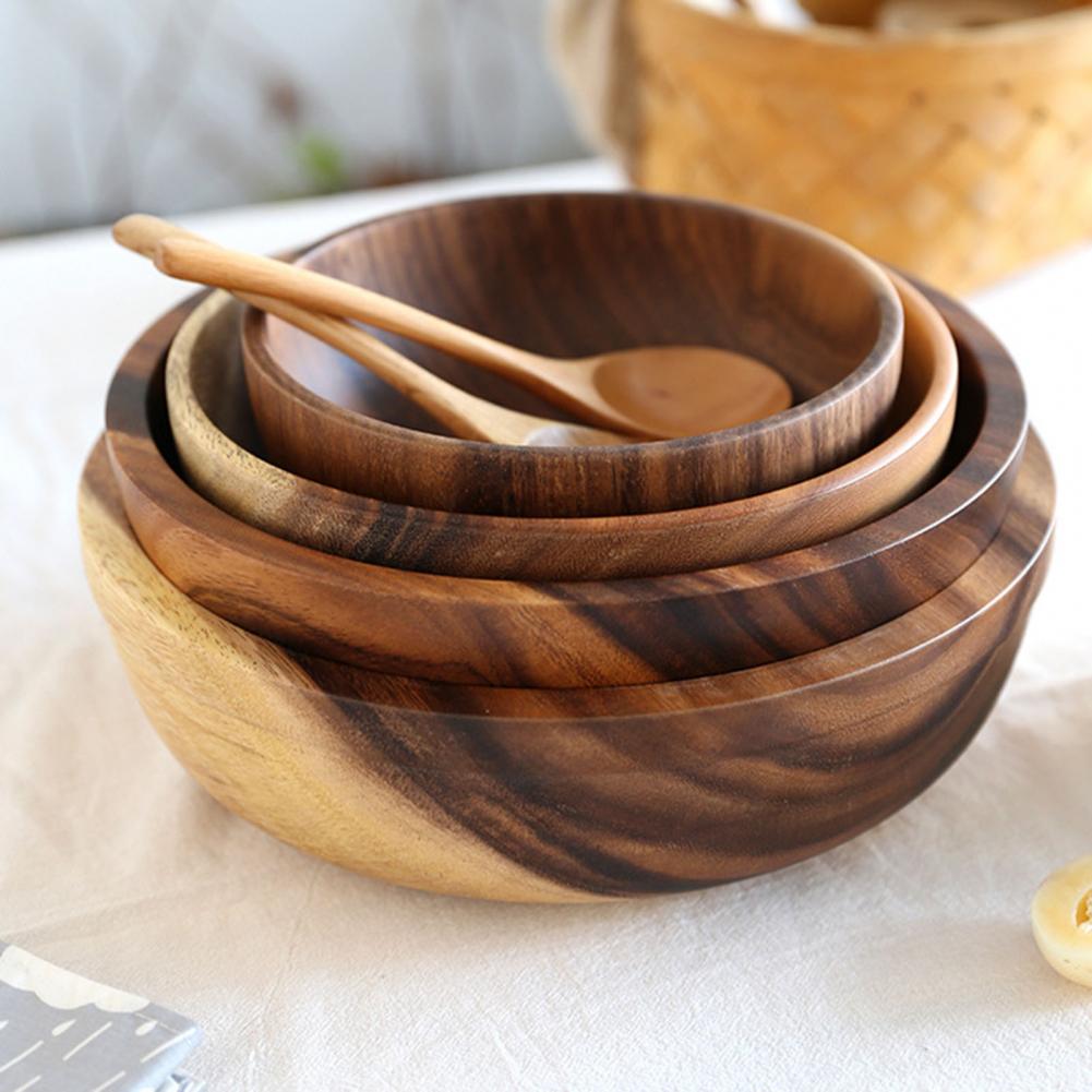 Natural Wooden Fruit Bowl