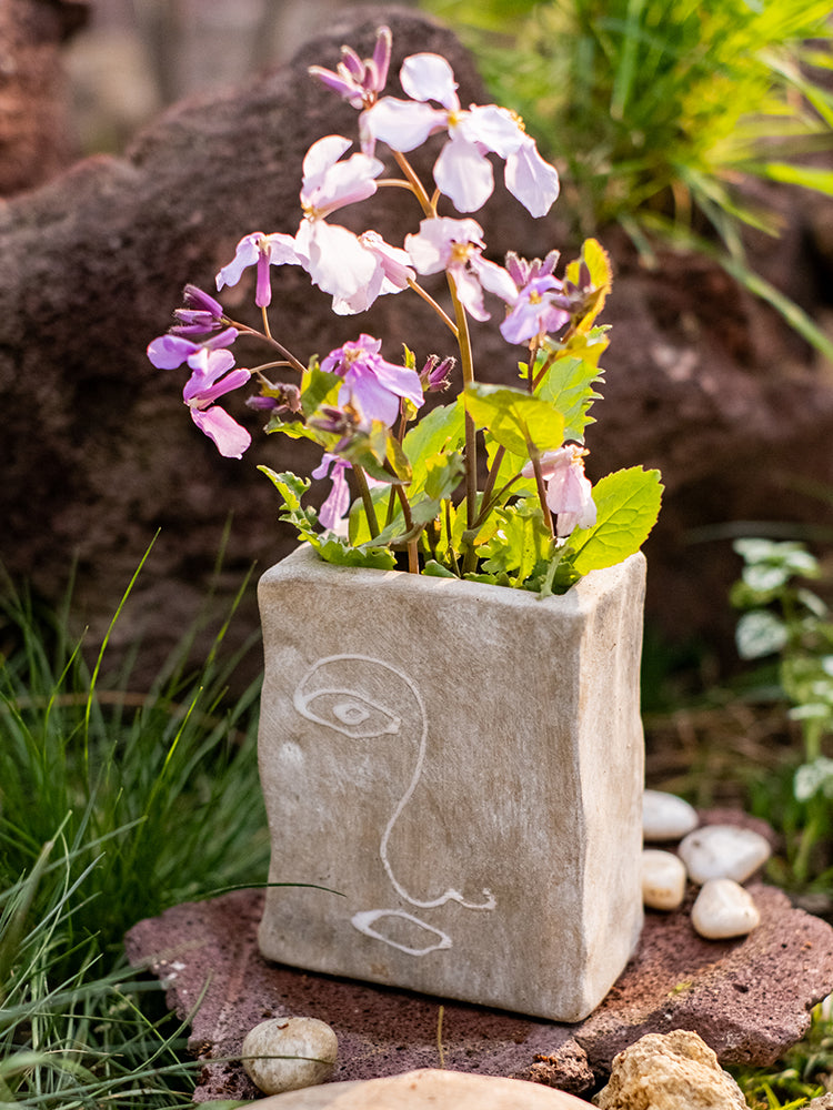 Retro Terracotta Portrait Vase