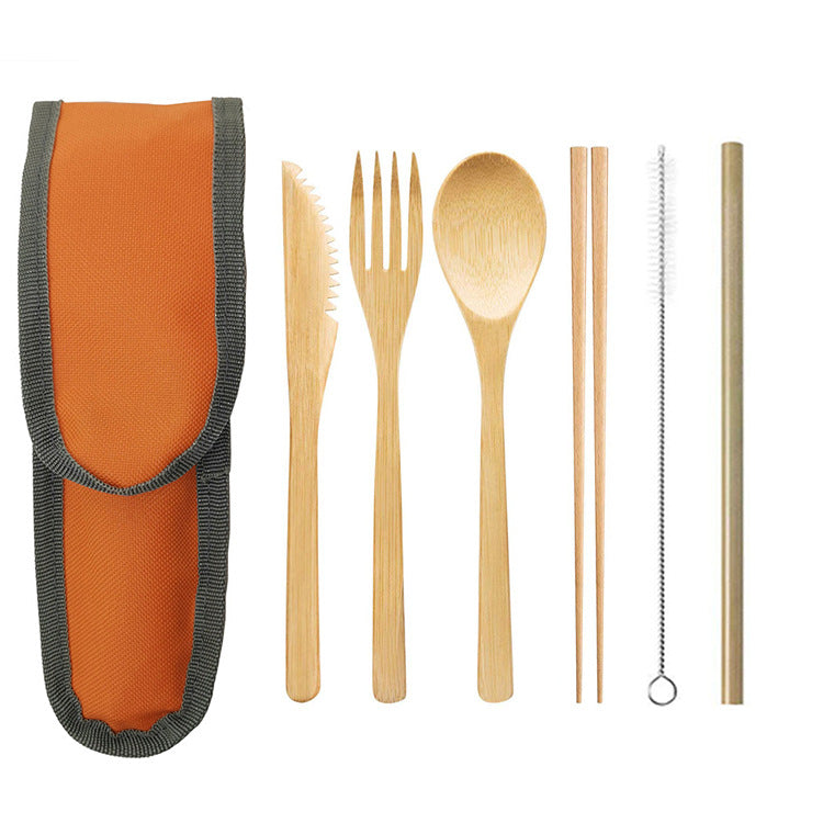 Bamboo & Stainless-Steel Cutlery Set