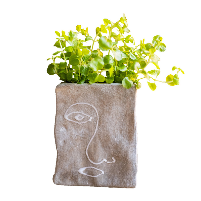 Retro Terracotta Portrait Vase