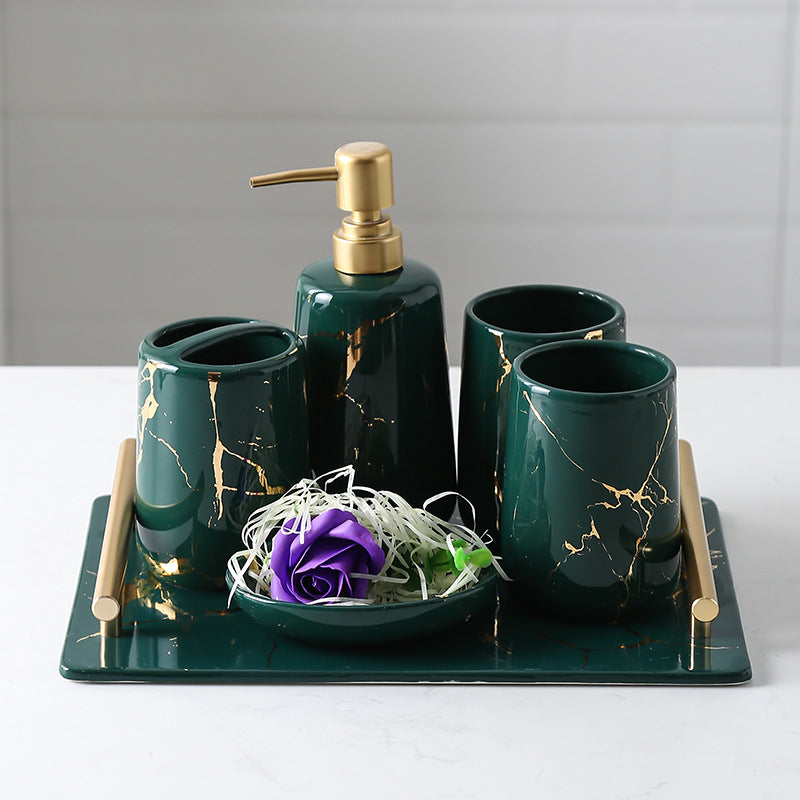 Ceramic Bathroom Wash & Rinse Cup