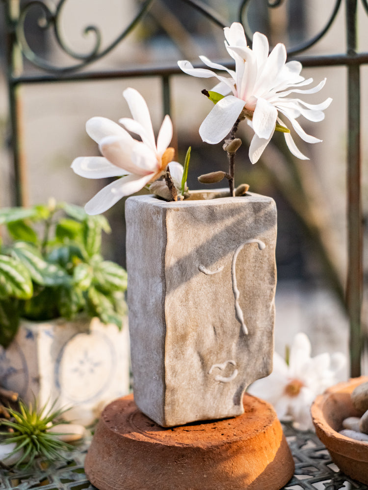 Retro Terracotta Portrait Vase