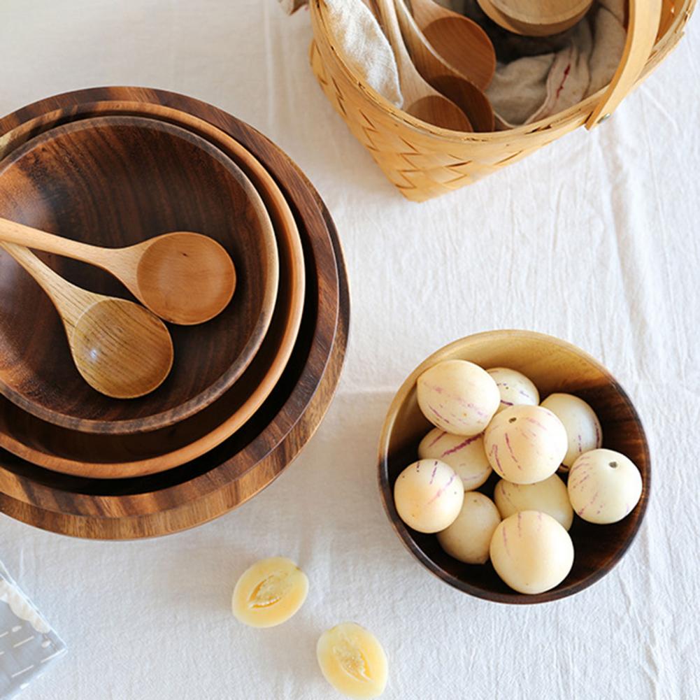 Natural Wooden Fruit Bowl
