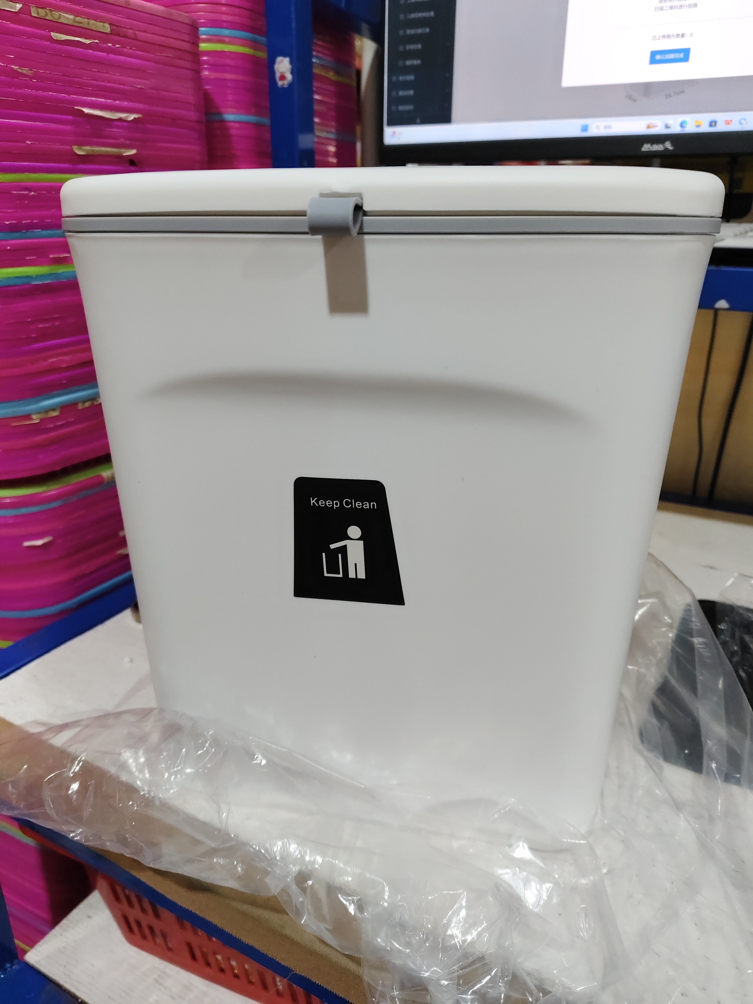 Wall-Mounted Kitchen Trash Bin