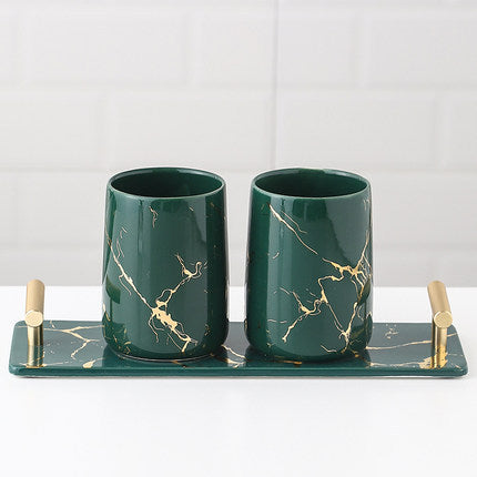 Ceramic Bathroom Wash & Rinse Cup