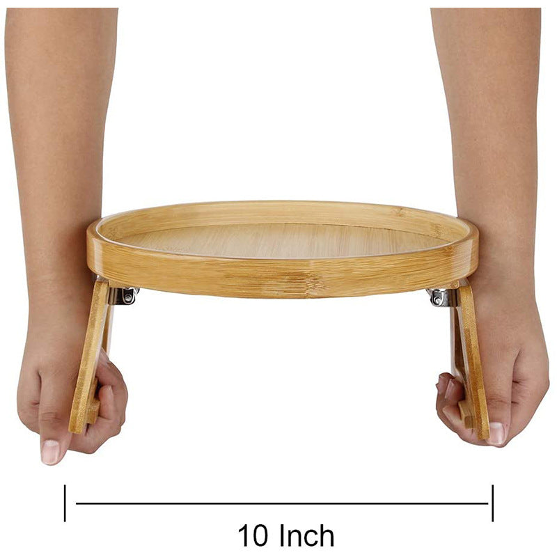 Round Foldable Bamboo Tray