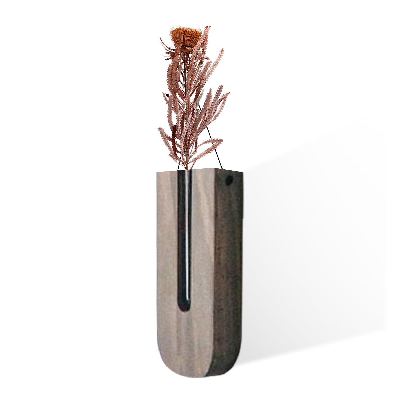 Wooden Wall Hanging Planter Vase