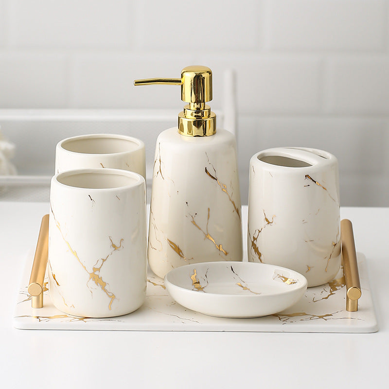 Ceramic Bathroom Wash & Rinse Cup